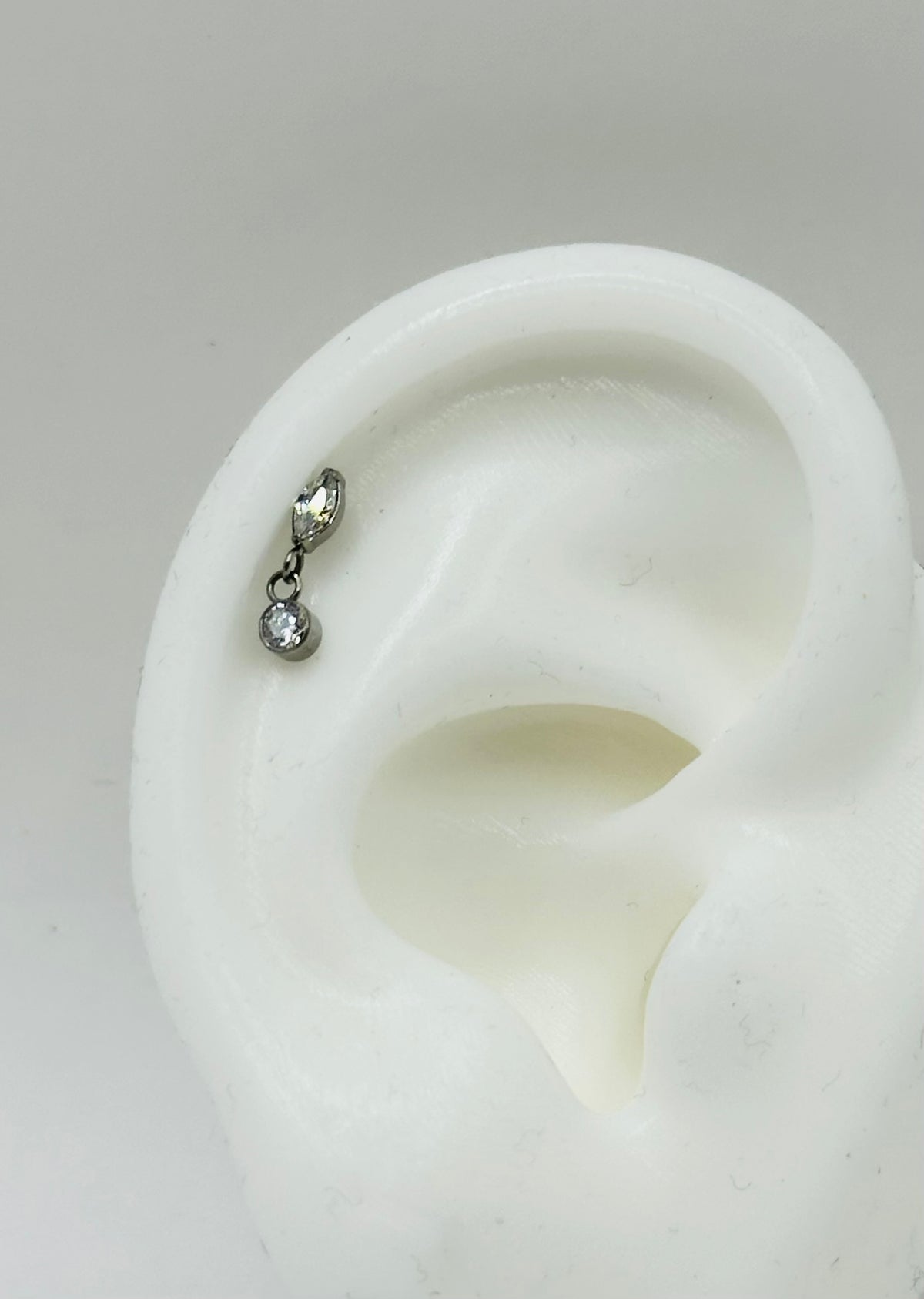 Titanium Marquise Dangle Internally Threaded Stud